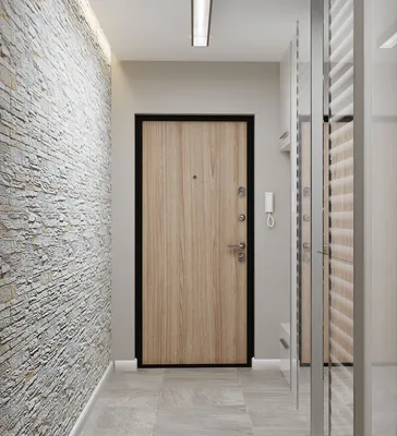 Коридор в эко-стиле / Дверь из дерева / белый интерьер / встроенный шкаф /  стиль ваби-саби / кладовка под лестницей / диодн… | Дизайн, Дизайн  коридора, Стили дверей