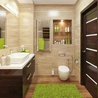 Дизайн ванной комнаты, совмещенной с туалетом: фото в интерьере