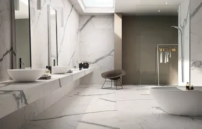 Дизайн ванной комнаты в серых тонах - 69 фото