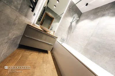 Идеи дизайна ванной комнаты в современном стиле - фото ремонта реальных  интерьеров | SALON