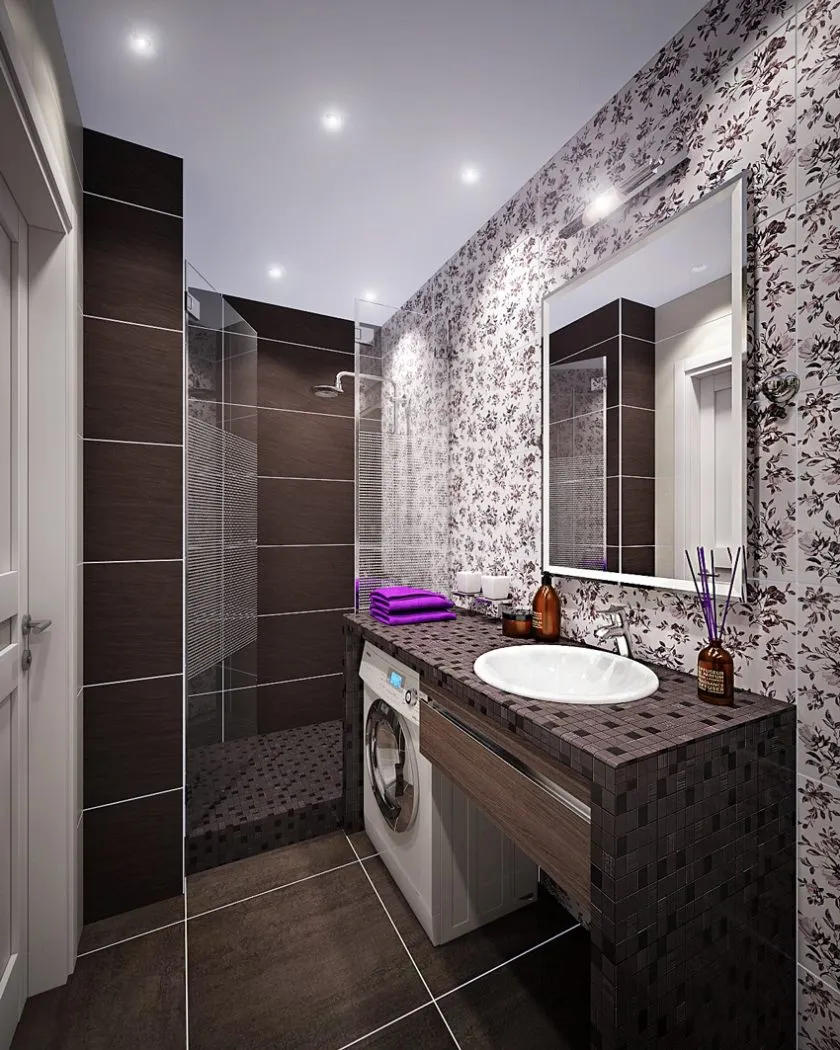 Стены в ванной комнате — 50 фото красивых решений дизайна