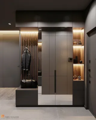 Фото дизайн прихожей из проекта «Интерьер квартиры в современном стиле, ЖК  «Символ», 64 кв.м.» | Дизайн интерьера спальни, Дизайн прихожей, Дизайн