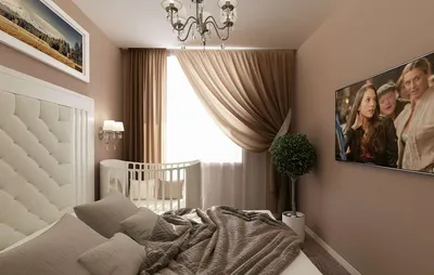 Спальня с детской кроваткой: идеи дизайна, фото и варианты планировки