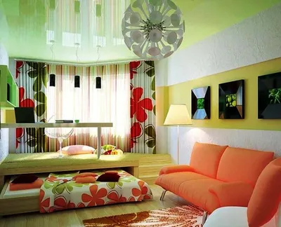Дизайн комнаты спальня гостиная - 55 фото
