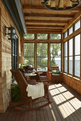 Дизайн маленькой веранды в частном доме | GD-Home.com | Porch design,  Screened porch designs, Sunroom designs