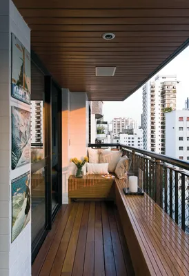 Маленький балкон - фото красивого дизайна в современном стиле
