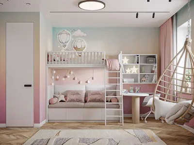 Нежная детская комната для девочки 8 ми лет (Дизайн-студия Малина) — Диванди