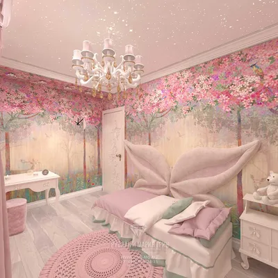 Дизайн розовой детской комнаты для девочки | Фото 2016