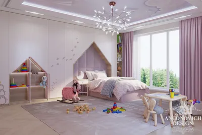 Детская для девочки с отделкой из экологичных материалов ⋆ Студия дизайна  элитных интерьеров Luxury Antonovich Design