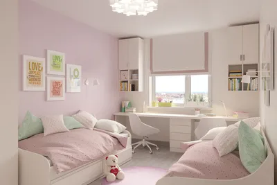 Дизайн детской комнаты для девочки: 45 лучших фото, стили, цвета, идеи  интерьеров в 2023 году