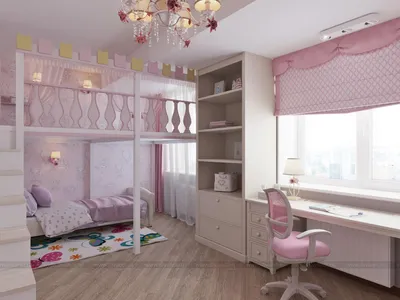 Интерьер детской комнаты для девочки (Студия дизайна интерьера Де Мари) —  Диванди