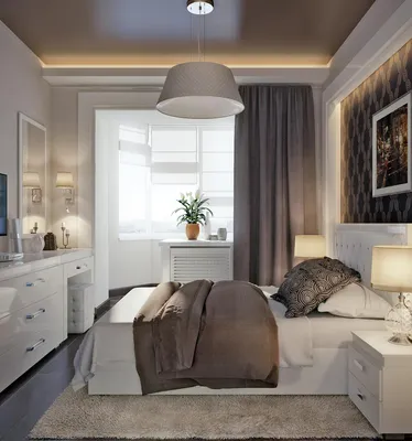 Дизайн спальни 12 кв.м в современном стиле, как расставить мебель и  обустроить комнату с гардеробной, расположение кровати в интерьере модерн