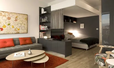 Дизайн гостиной 12 кв. м.: 50 фото интерьеров, спальня в одной комнате с  гостиной