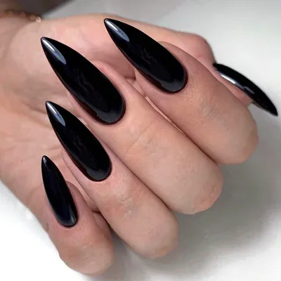 Яркие черные искусственные накладные ногти для дизайна, накладные ногти- стилеты ногтей, полное покрытие, Кончики ногтей, инструмент для маникюра -  купить по выгодной цене | AliExpress