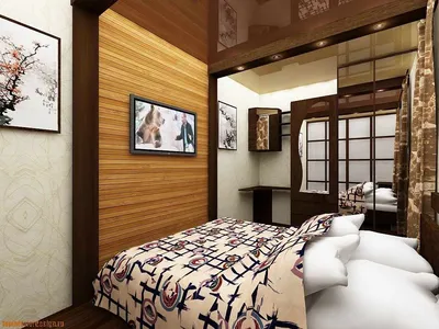 Дизайн узкой спальни: 75 фото, отделка, зонирование, материалы