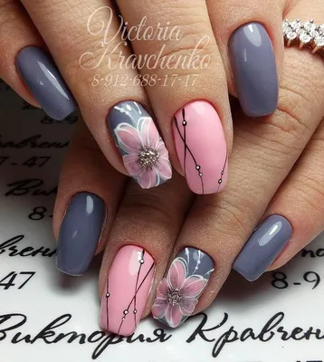Маникюр #ГельЛак #Покрытие #Шеллак #Ногти #Дизайн #ДизайнНогтей  #НогтивТагиле #ногтиНТ #shellac #nail #nail… | Shellac nail art, Shellac  nail designs, Floral nails