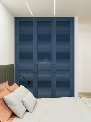Шкаф для спальни «Лонгевиль» с жалюзийными дверьми, Арт.498