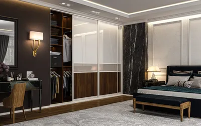 Примеры дизайна шкафов-купе в спальню | подборка современных изделий и  внутреннего наполнения