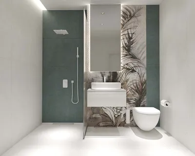 3d дизайн на баня с цветни плочки