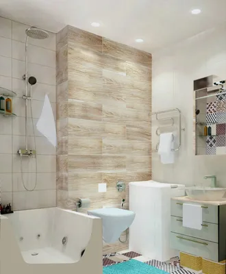 Ванная комната 3 кв.м в современном стиле с элементами скандинавского стиля  ➤ смотреть фото дизайна интерьера