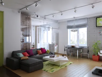 Дизайн двухкомнатной квартиры: проекты ремонта интерьера двушки и студии с  фото