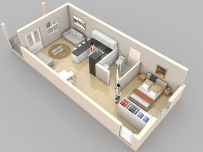 10 идей дизайна интерьера квартиры студии - Уютный дом