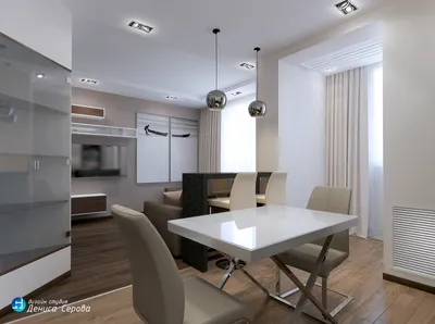 Дизайн проект двухкомнатной квартиры 65 кв.м. в Москве | Студия Дениса  Серова