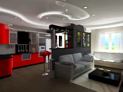 Студийная планировка квартиры - Lunev Design - Индивидуальное  проектирование класса «Премиум»
