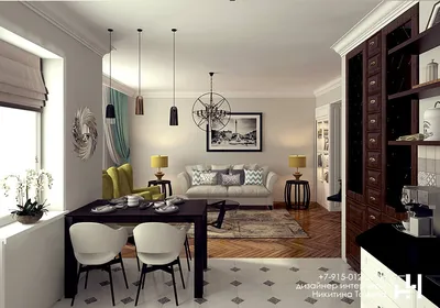 Дизайн-проект 2-х комнатной квартиры | \"Студия интерьерного дизайна Татьяны  Никитиной\"-дизайн интерьера