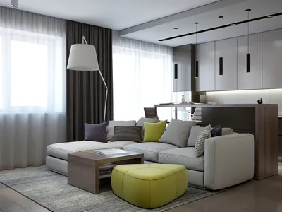 Дизайн интерьера 2-х комнатной квартиры в современном стиле, г.Минск |  Большие гостиные, Интерьер квартиры, Интерьер