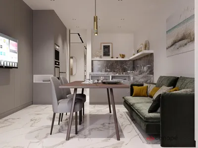 Дизайн проект 3-х комнатной квартиры «Изысканный минимализм» в современном  стиле