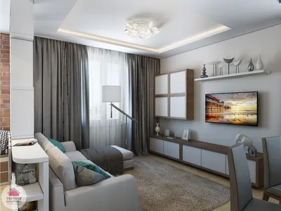 Интерьер 2 комнатной квартиры 60 кв.м фото » Дизайн 2021 года - новые идеи  и примеры работ