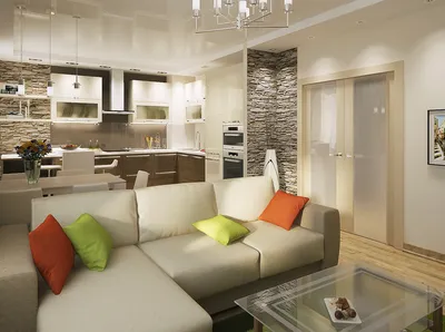 Дизайн трехкомнатной квартиры: рекомендации по оформлению кухни, спальни и  гостиной комнаты