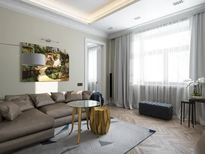 Дизайн квартиры 77 кв. м. в стиле современной классики от студии Aiya  Lisova Design