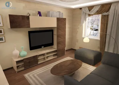 Дизайн-проект 3-комнатной квартиры 65 кв. м в современном стиле в Москве -  портфолио ГК «Фундамент»
