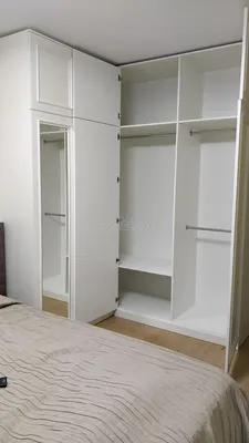 Белый угловой шкаф в спальню в классическом стиле «Тебриз», Арт.581