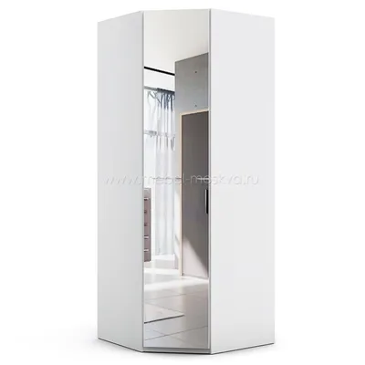 Угловой шкаф Соло с зеркалом (белый матовый) 393.07Z-W – купить в  интернет-магазине Мебель-Москва