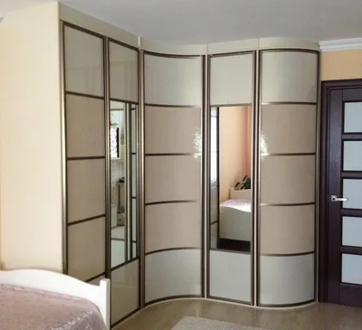 Встроенные угловые шкафы с зеркалом по низким ценам — заказать мебель от  производителя