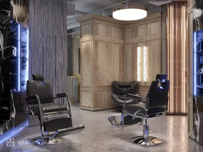 Дизайн интерьера Barbershop OldBoy в Москве| Студия дизайна интерьера  AP-BURO