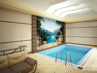 Дизайн зон для отдыха в частном доме - сауна, бильярдная комната, бассейн -  фото, планировки | Студия MARTYN DESIGN