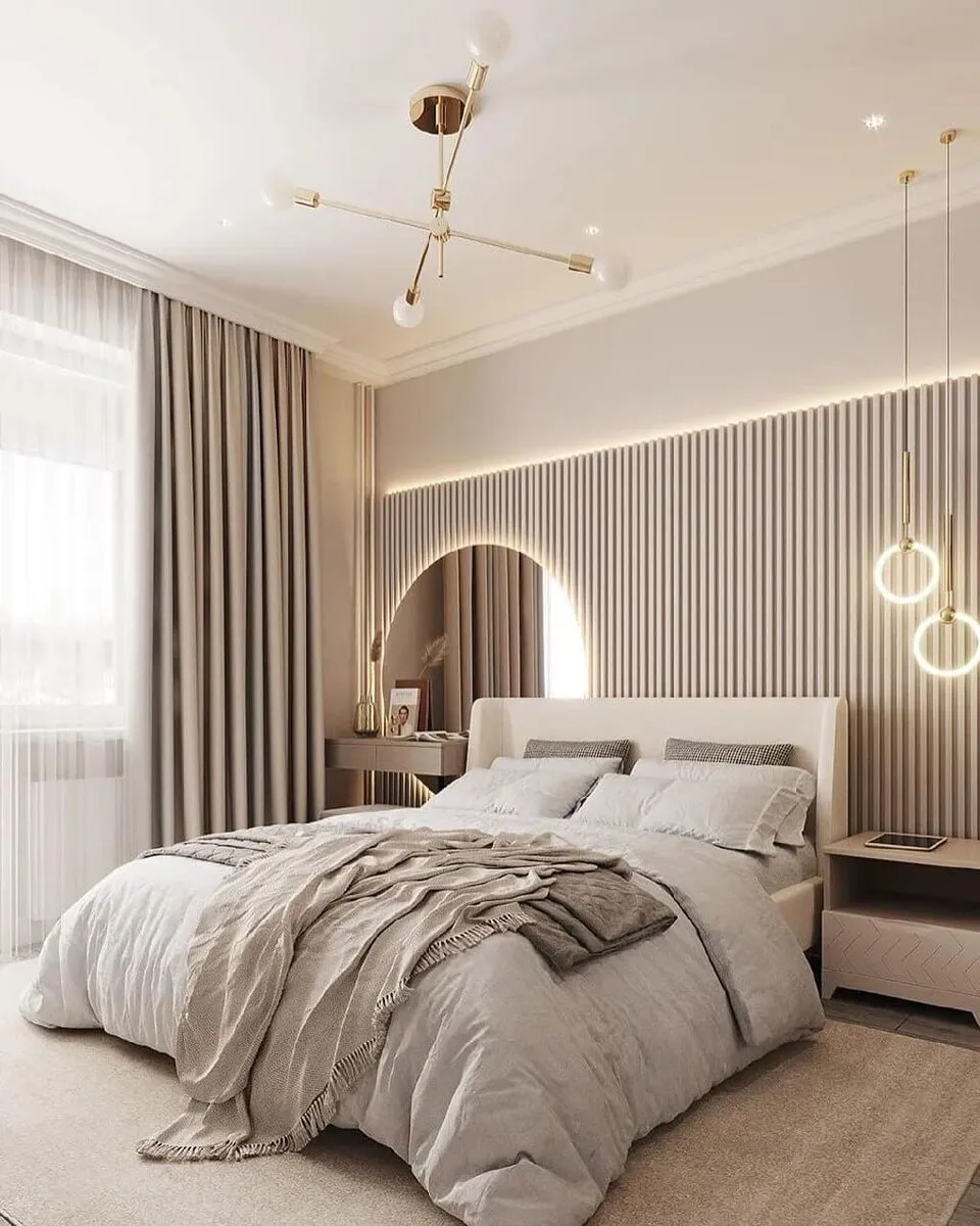 Роскошная спальня на 14 кв м. | 1001 идея дизайна | Дзен