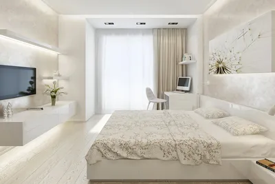 Дизайн спальни в панельном доме - 79 фото