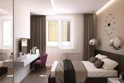 Дизайн спальни 16 кв м в современном стиле с фото, прямоугольная и 4 на 4