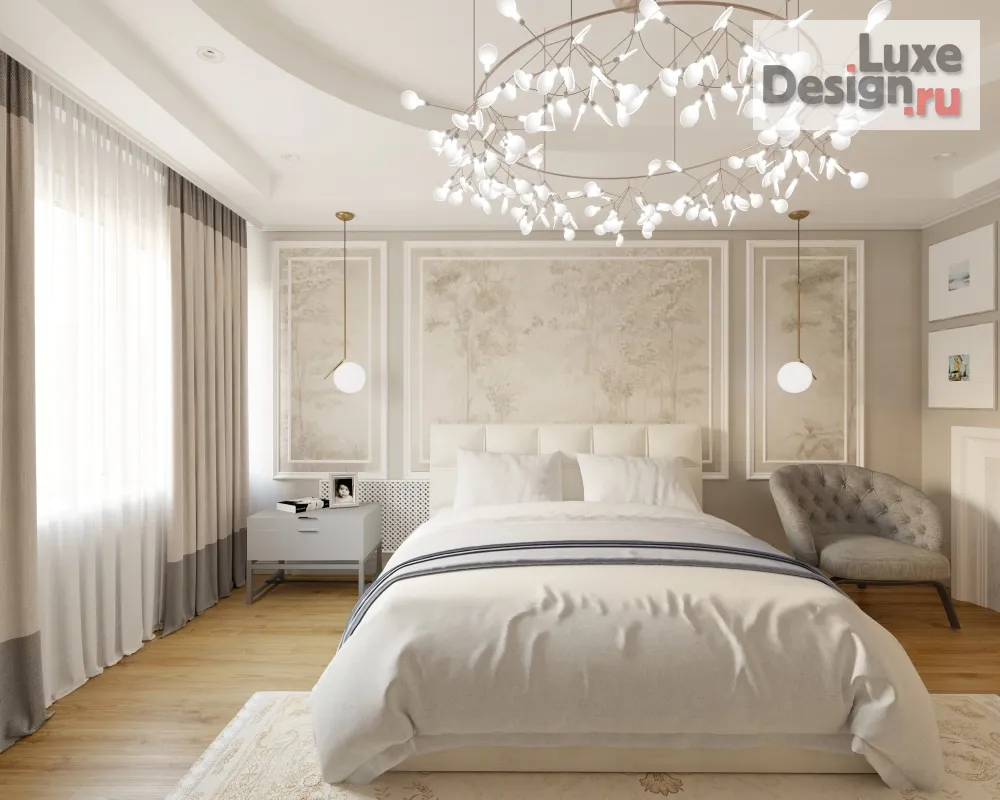 Светлая спальня - лучших фото красивого оформления спальни в белых тонах