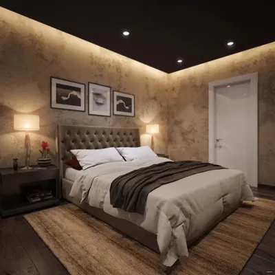 Натяжной потолок в спальне - освещение в спальне с натяжными потолками, натяжные  потолки для спальни, фото, дизайн с подсветкой