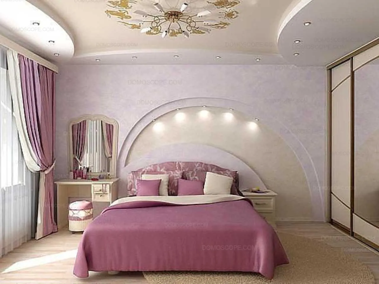 Дизайн потолка из гипсокартона в спальне: все, что нужно знать