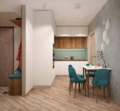 Кухня-гостиная 20 кв.м в двухкомнатной квартире ➤ смотреть фото дизайна  интерьера