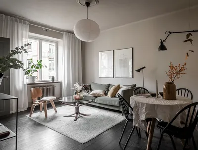 Маленькая скандинавская квартира в красивой приглушённой гамме (37 кв. м) 〛  ◾ Фото ◾ Идеи ◾ Дизайн