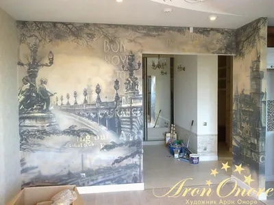 Фрески на стене в спальне от студии Арона Оноре: фото, цены, этапы работы