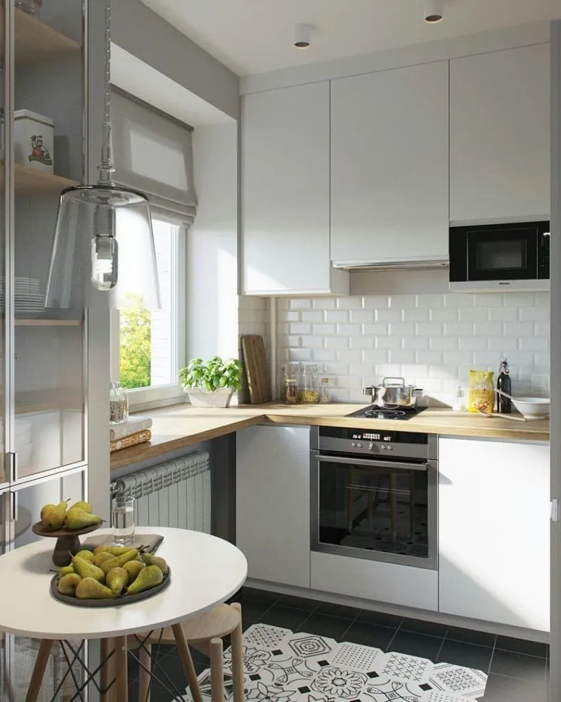 Дизайн кухни 4 кв. м. в хрущевке с холодильником: фото интерьеров